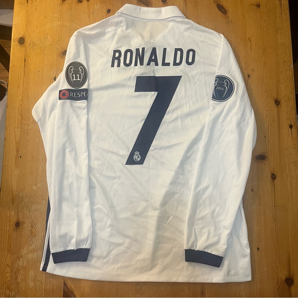 Cristiano Ronaldo Real Madrid Long-Sleeve Adidas Soccer Jersey